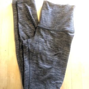 Lululemon grey stripe high waisted legging